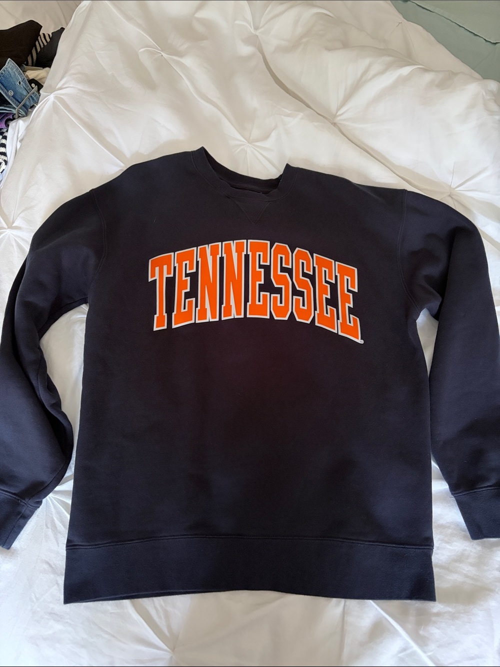 Gear For Sports Black Crewneck Sweatshirt with Orange 'TENNESSEE' Arch